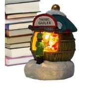 Genérico Christmas Lighted Houses, Miniature House, Christmas Centerpieces Decor, Resin Christmas Decorations, Holiday Tabletop Decor, Christmas Night Light, Festive Home Decor