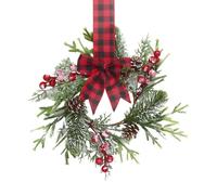 Genérico Christmas Mini Wreaths - Cabinet Garland Ornaments with Bow, Small Holiday Decoration | Charming Accent for Window Door Front Garage Harvest Table Valentines Celebration