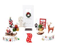 Genérico Christmas Miniature House Accessories Tiny Diorama Figurines Set