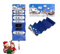 Genérico Christmas Money or Gift Card Holder with 10 Slots Surprise Christmas Xmas Gift Card Holder, Xmas Money Cards with Envelopes, for Santa Cash Supplies (Blue-3)