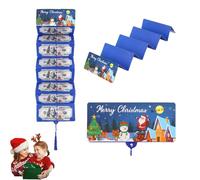 Genérico Christmas Money or Gift Card Holder with 10 Slots Surprise Christmas Xmas Gift Card Holder, Xmas Money Cards with Envelopes, for Santa Cash Supplies (Blue-2)