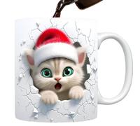 Generico Christmas Mug | Ceramic Coffee Mug | Christmas Ceramic Cup With Handle, Decorative Christmas Coffee Mug, 10.2x8.2x9.5cm Christmas Mug For Coffee Lovers & Holiday Beverages