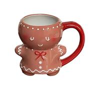 Genérico Christmas Mugs - Ergonomic Gingerbread Water Bottle, 280ml Ceramic Cup, Gingerbread Mug For Fall Kids Men Iced Travel Tea Halloween Women