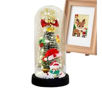 Genérico Christmas Night Light - Glass Christmas Decorative Lamp - Tabletop Decorative LED Night Light | Living Room, Bedroom, Shelf, Locker, Bookshelf, Holiday Display