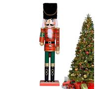 Generico Christmas Nutcracker Figure - 19.69in Traditional, Wooden Soldier Nutcracker Doll Holiday Table Ornament Classic Festive Nut, Cracker Figurine for Living Room | Fireplace Christmas Decor