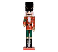 Genérico Christmas Nutcracker Figure - Wooden Holiday Nutcracker Doll, 50cm Checkered Gift King Soldier, Traditional Decor, Nut Cracker Ornament | Festive Table Home Holiday Display Toy