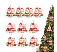 Genérico Christmas Ornament | Personalized Santa and Mrs Claus Christmass Acrylic Ornamentt | Cartoon Style Hanging Romantic Decor for Home Garden Gate Bookshelf Valentine's Day