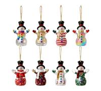 Genérico Christmas Ornaments - 8 Pack 2D Flat Holiday Decorations | Acrylic Hangable Christmas Tree Ornaments For Seasonal Home Decor, Perfect For Kitchen, Outdoor Garden, Patio, Wall, Window
