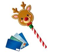 Genérico Christmas Payment Wand | Tap To Pay Decorative Checkout Prop | Snowman Elk Wand Credit Card Holder For Christmas Travel Party Cafe Retail Stores Commuting Photography