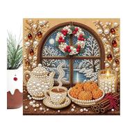 Genérico Christmas Pearl Art Kit Seasonal Mosaic Decoration Tabletop Window