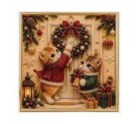 Genérico Christmas Pearl Art Painting Kits, Cat Pearl Diamond Art DIY Kit