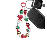 Genérico Christmas Phone Charm Wrist Strap - Holiday Mobile Accessory for Smartphones | Festive Beaded Design with Sturdy Cord, Comfortable Hand Strap for Secure Carrying Decoration Gift for Adults