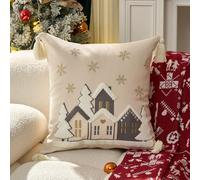 Genérico Christmas Pillow Cover, Christmas Pillowcases, Linen Christmas Pillow Covers, Christmas Pillows, Decor for Bedroom, Living Room, Sofa (45 * 45cm)