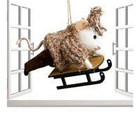 Genérico Christmas Plush - Felt Animal Ornaments for Holiday Tree Decor | Cute Elk, Owl, Sled Decor | Desktop Scene Atmosphere Pendant for Home Office Christmas