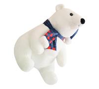 Genérico Christmas Polar Bear Plush Toy - Huggable Soft Stuffed Animal with Scarf | Cute Polar Bear Doll for Kids Girls Holiday, Home, Gift, Christmas, Bedroom, Living Room, Nursery, Sofa Bedside