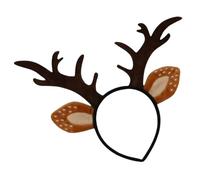 Genérico Christmas Reindeer Antlers Headband - Cute Realistic Deer Antlers Headband, Christmas Antler Headband | Cosplay Deer Costume, Animal Ears Headband, Boppers Hats - for Annual Holiday, Fotos
