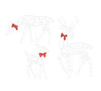 Genérico Christmas Reindeer Decor - Holiday Backyard Reinder, Christmas Deer Family Set | For Homeowners Neighborhood Front Yard Winter Garden Porch Lawn Patio Backyard Driveway Family Activity