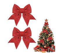 Genérico Christmas Ribbon - Gift Wrapping Ties | 13x16cm Ribbon Topper for Home Decor, Velvet Texture Material with Wire, Christmas Accessories, Bows Topper for Mailbox Mantel Doorway