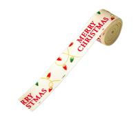 Genérico Christmas Ribbon - Satin Polyester Wrap | 2.2 Yards Reusable Bow Strip, Front Door Wreath Ornament, Wall Living Room Party Supplies, Gift Wrapping Tool, Holiday DIY Accent