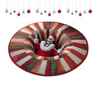 Genérico Christmas Rug, Skull Funny Quilted Entryway Area Rug, 3D Optical Christmas Mat For Kitchen Entryway Entrance Indoor Bathroom Bedroom Winter Farmhouse