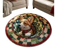 Genérico Christmas Rugs - 31.5/39.37/47.24inches Xmass Bathroom Rugs, 3D Illusion Floor Mats, Non Slip Kitchen Doormats | For Indoor Outdoor Home Bedroom Living Room Kitchen Porch Entrance Outside