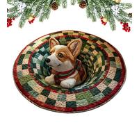 Genérico Christmas Rugs - 31.5/39.37/47.24inches Xmass Bathroom Rugs, 3D Illusion Floor Mats, Non Slip Kitchen Doormats | For Indoor Outdoor Home Bedroom Living Room Kitchen Porch Entrance Outside