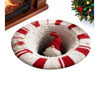 Generico Christmas Rugs | Optical Illusion Non-Slip Round | 3D Festive Gnome Design with Soft Plush Texture Decor for Bedroom Living Room Entryway Dorm Apartment Farmhouse Winter Holiday Party Hotel
