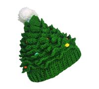 Genérico Christmas Santa Beanie - Green Knit Hat, Holiday Headwear with Festive Design, Winter Beanies with Material, Christmas Beanie Photo Prop, Seasonal Hat for Family Celebrations