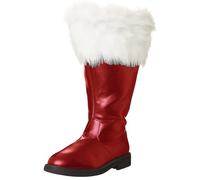 Genérico Christmas Santa Claus Boots Men's Navidad Costume Boots White Fur Long Hair Plush Boot Fundas para Botas de Papá Noel