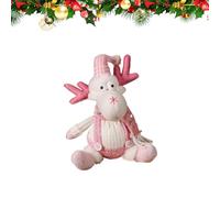 Genérico Christmas Santa Claus - Plush 25cm | Pink Eye-Catching Santa Claus Figurine | Embroidered SantaA Doll | Festive Holiday Decoration For Home, Office, Shelf and Gift Giving