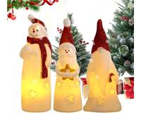 Genérico Christmas Santa Night Light - Cute Winter Holiday, Santa Claus Night Light | Desk Christmas Snowman Santas Nightlight For Children's Room, Dorm, Room, Study Mantel, Kitchen, Apartment