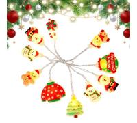 Genérico Christmas Santa String Lights - Cute Snowman Design For Festive