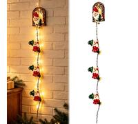 Genérico Christmas Santa String Lights, Xmas Climbing String Lights Wall Hanging Decor with Warm LED Glow, Indoor Outdoor Holiday Wall Ornament for Front Porch Homes Xmas Decoration