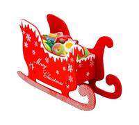 Genérico Christmas Sleigh Decoration - 4.13x5.91 Inches Reusable Santa Sleigh Storage Display for Outdoor, Indoor with Festive Function, Holiday Centerpiece for Patio Lawn Porch Table, Resin Red