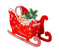 Genérico Christmas Sleigh Gift Box, Red Santa Sleigh Basket for and Candy