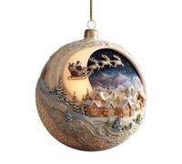 Genérico Christmas Snow Globe Decor - Acrylic Christmas Ornament | 2D Wolf Santa Claus Snow Decoration, Living Room Christmas Decor for Holiday Birthday Party Entryways Offices Room