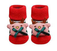 Genérico Christmas Socks Navidad Bebé Calcetines Niño en Baja Edad Niños Niñas Calcetines para Niños Suela Flexible Antideslizante Niño en Baja Edad Zapatos Princesa (C,One Size)