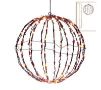 Genérico Christmas Sphere Lights | Outdoor Christmas Sphere Ball Lights | Versatile Globe Festive Decoration OrnamentsCompact Off-Season Storage For Trees Patio Garden Porch Indoor Night Yard Holiday