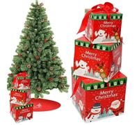 Generico Christmas Stacking Boxes - Festive Storage, Nesting Cardboard Containers | S M L Multi-Size Set, Stackable Gift Organization, Decorative Holiday Boxes For Toys Jewelry Candies Books Home Use