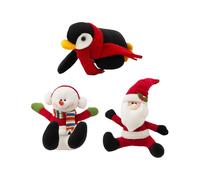 Genérico Christmas Stairway Plush | 3 Pieces Eye-Catching Santa Claus Penguin Snowman Staircase Storytelling Decor | Holiday Handrail Sliding Animal - For Window Bedroom Living Room Fireplace Mantel