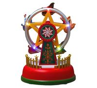 Genérico Christmas Statues - Battery Operated Musical Ferris Wheel For Kids and Adults | ABS Material with Luminous Design, Rotating Music Figurine, Cute Holiday Decoration For Living Room