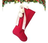 Genérico Christmas Stocking - 18.5 Inch Vintage White Bow Holiday Decor