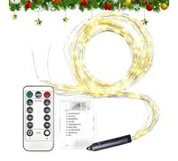 Genérico Christmas String Lights - Battery Operated LED Wire Light Set | Flexible Waterproof Ambient Lighting Decor for Living Room, Party Fences, Railings, Driveway or Garden, 39.37X0.39X0.39in