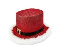 Genérico Christmas Top Hat, Comfortable Festive Cosplay Hat in Red and Green with White Brim, Perfect for Adults, Men, Women, Stage Performance, Parade, Masquerade, Ball