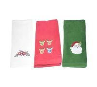 Genérico Christmas Towels, Winter Snowman Hand Towel, 3 piezas Skin Friendly Cotton Handkerchief for Beach Trips Hiking Camping Gym Fitness Sports Workout Cycling Casual