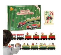 Genérico Christmas Train - Wooden Holiday Train Decoration, Educational Toy Set, Adds Cheerful Ambiance for Living Room Bedroom Study, Winter Celebration Decor, multicolor