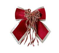 Genérico Christmas Tree Bows,25x25cm Vintage Red Gold Velvet, Versatile Holiday Tree Bows Christmas Decorations | For Holiday Wedding Indoor Outdoor Office Farmhouse Wreath Garland Mantel Wall Door