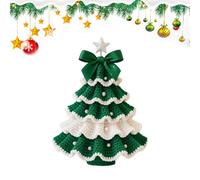 Generico Christmas Tree Crocheting Kits, Beginner Crochet Kit for Adults, Art Craft for Men Coworkers Friends, Enthusiasts Hobbyists Family Members Party Decor