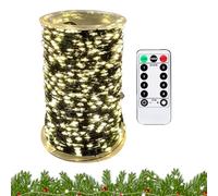 Genérico Christmas Tree Lights | 300 LED 98 pies con temporizador remoto | Warm White Christmas Tree Lights Indoor | for Home Decor Outdoor Garden Yard Porch Landscape Mantel Fireplace Party