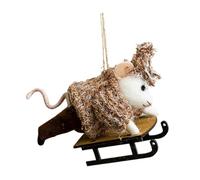 Genérico Christmas Tree Ornaments Animals, Felt Holiday Animal Pendants, Handcrafted Festive Hanging Decor, Soft Lightweight Design, for Home Garden Work Place Party Farm Display